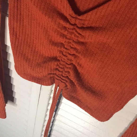 Orange Drawstring Top - Picture 2 of 5